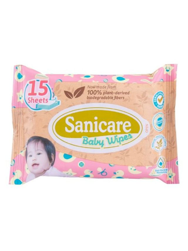 Sanicare Baby Wipes Unscented (15 sheets) | edamama
