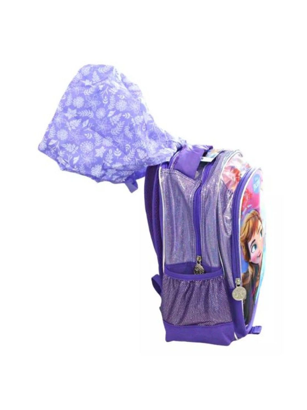 Disney Frozen 3D Elsa and Anna School Backpack with Built-in Rain Hood (No Color- Image 4)