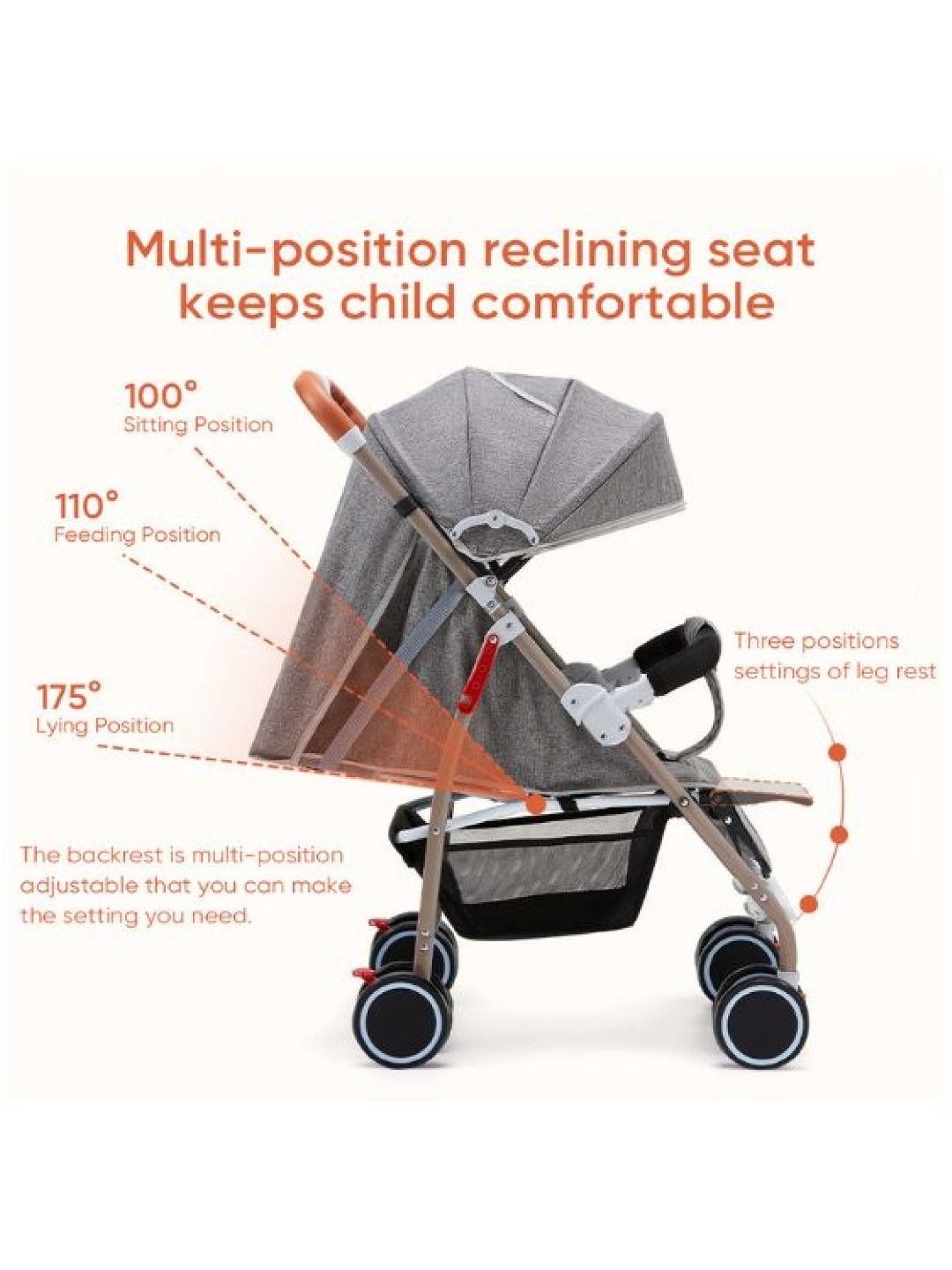 Yoboo Foldable Baby Stroller (No Color- Image 4)