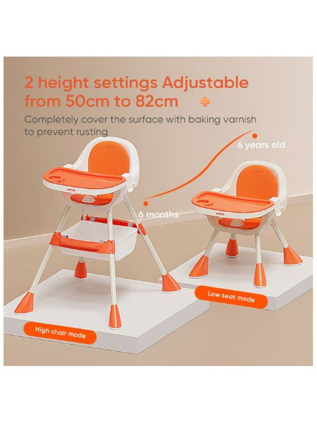 Yoboo Baby High Chair - Light (No Color- Image 4)