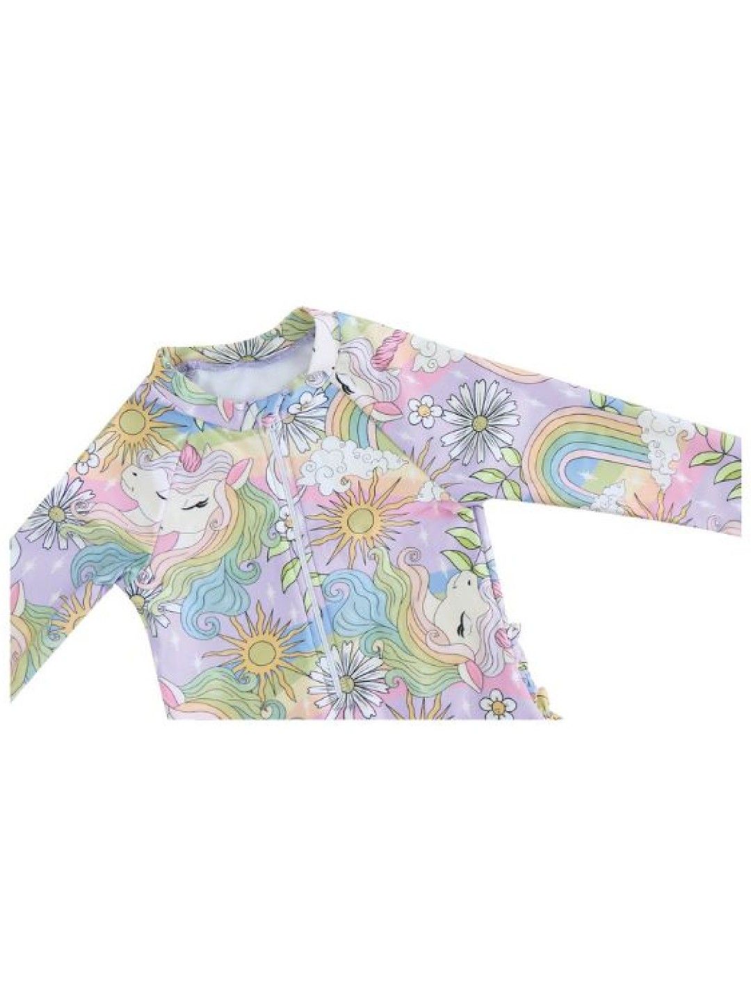 Little Paddler Swimsuit For Kids Little Charlotte Rashguard Long Sleeves (Whimsical Unicorn- Image 4)