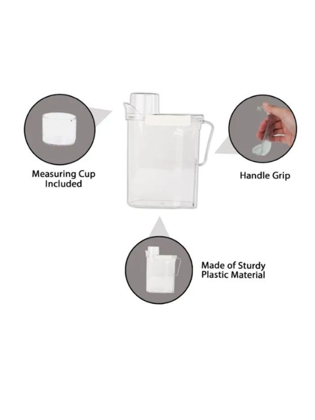 Ayousin Multipurpose Container With Measuring Cup (Clear- Image 4)