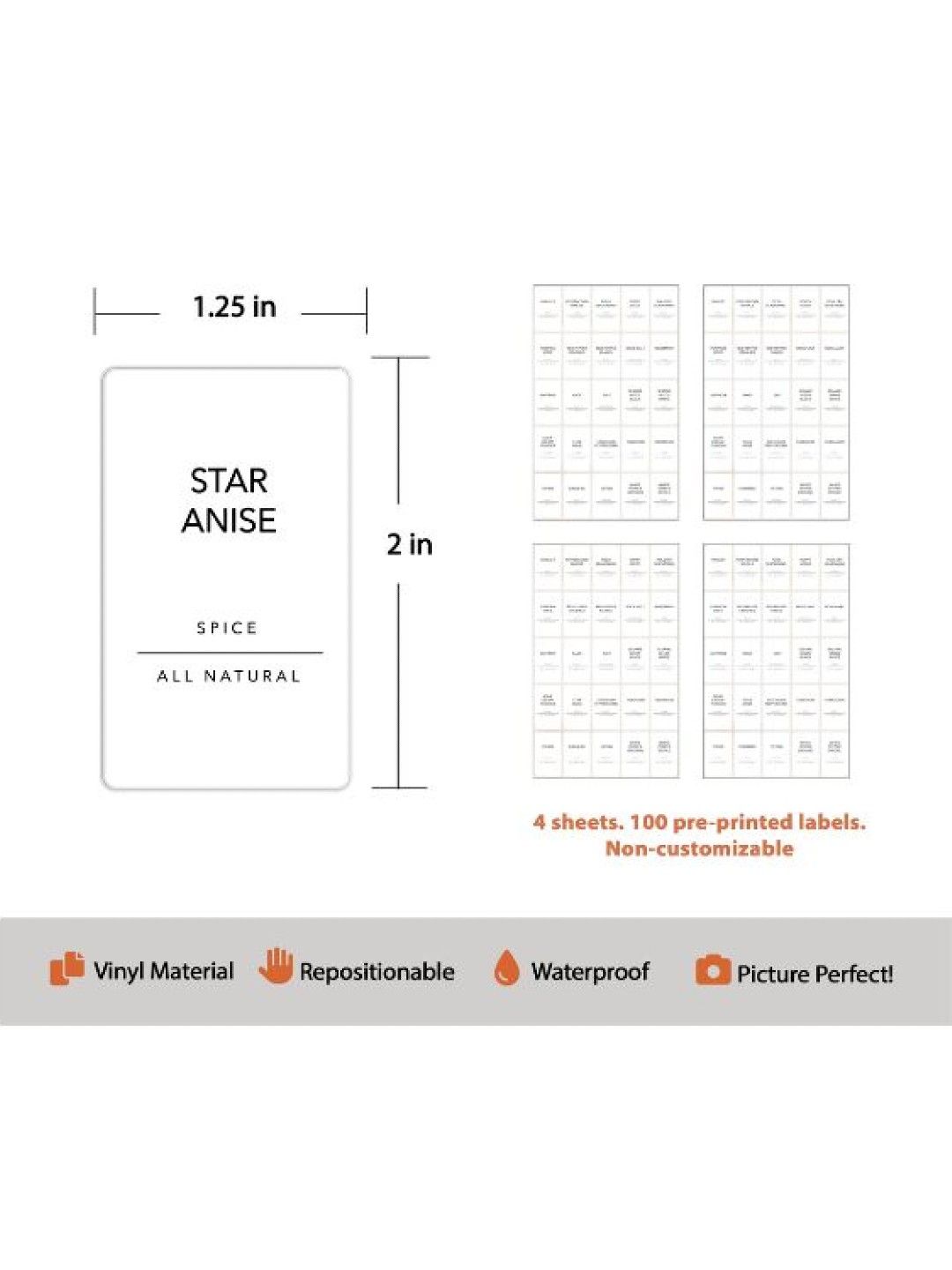 Ayousin Pre-printed Modern Minimalist Sticker Set (320pcs) (No Color- Image 4)