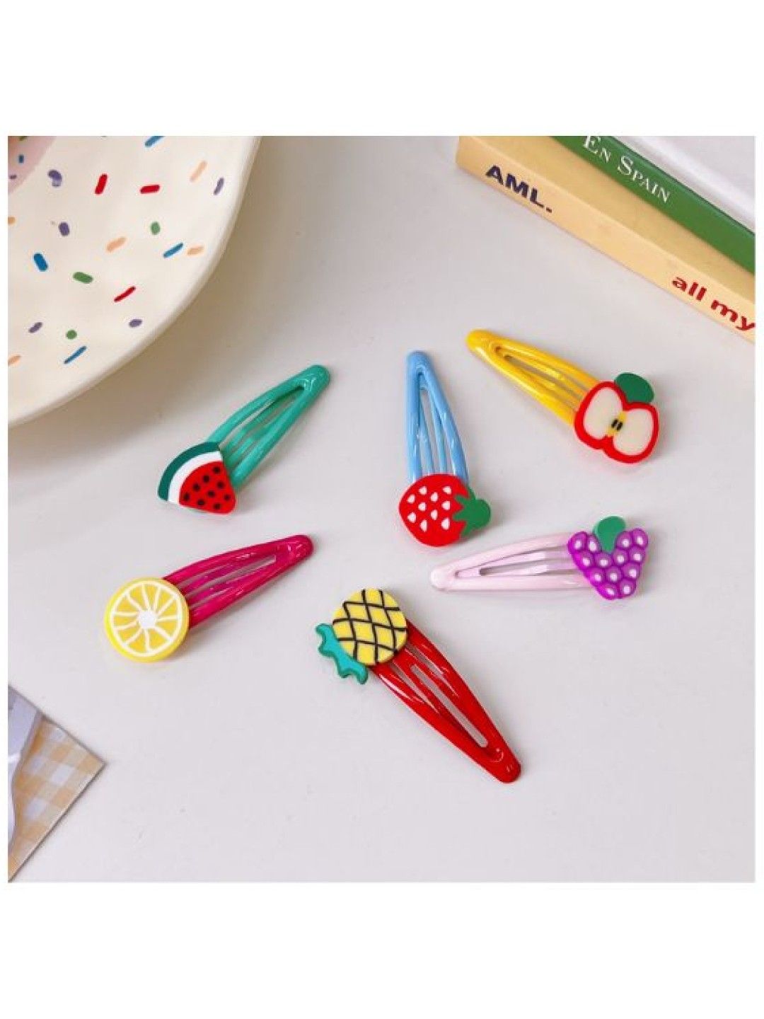 Scenti Korean Stylish Hair Pin Fruits in pair (4pcs.) (Watermelon- Image 3)