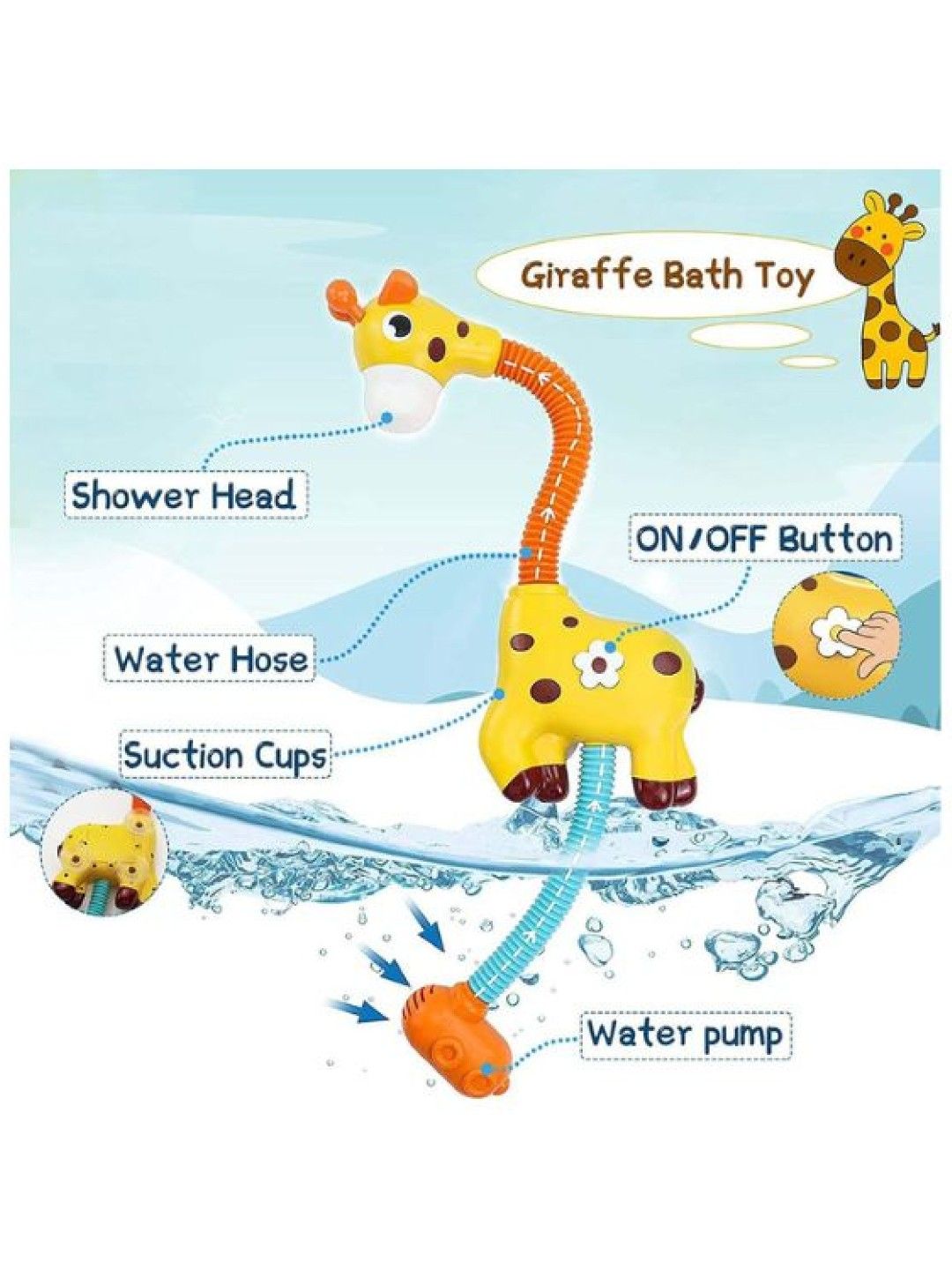 Little Fat Hugs Giraffe Shower (No Color- Image 4)