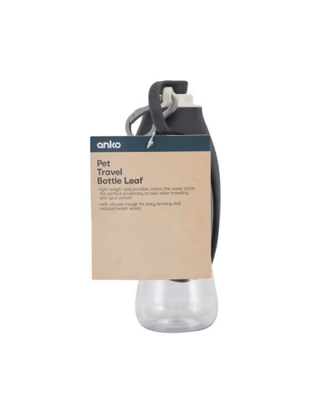 Anko Pet Travel Bottle - Leaf (Grey- Image 3)