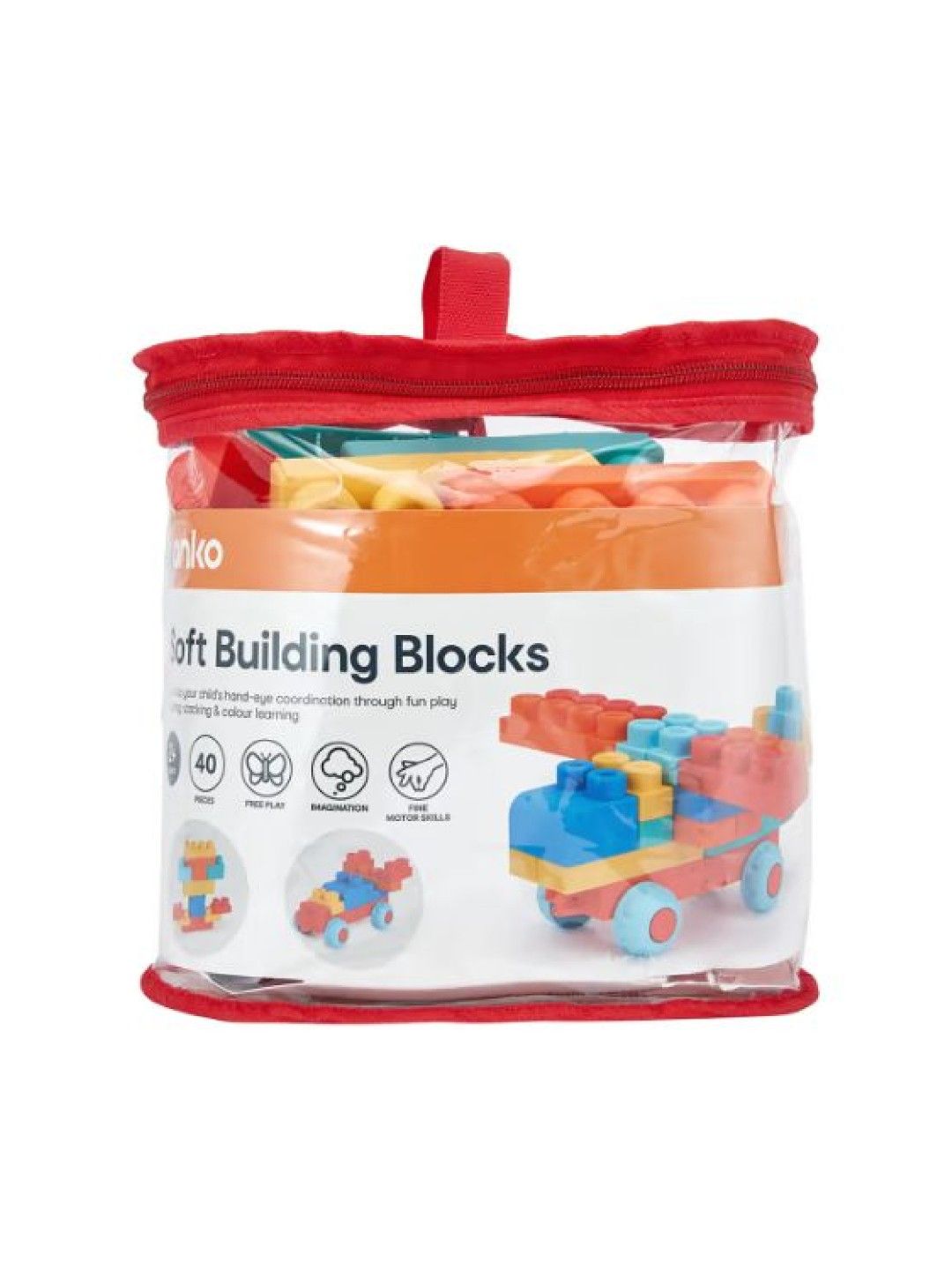 Anko Soft Building Blocks (40pcs) (Multicolor- Image 4)