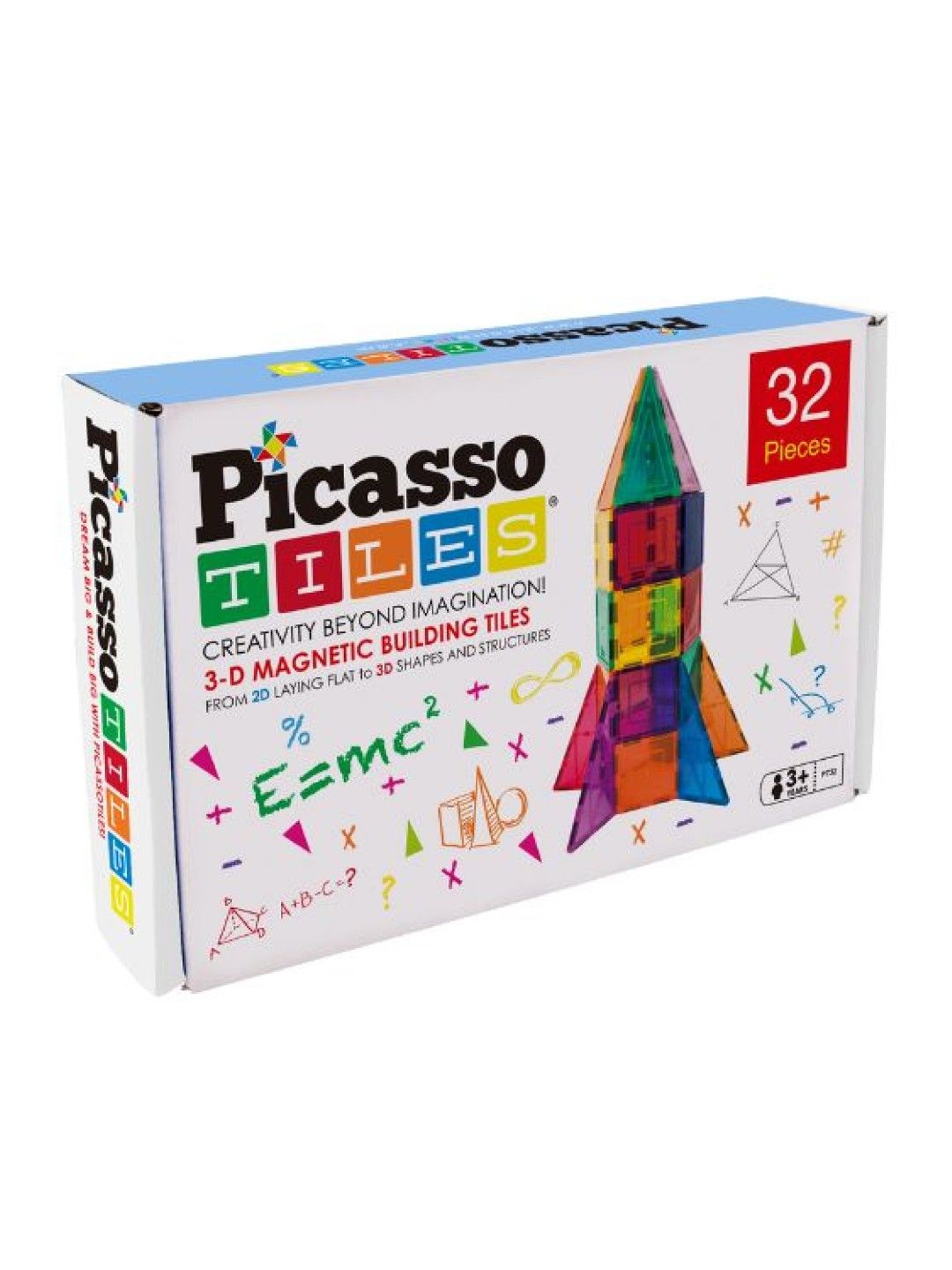 Picasso Tiles Magnetic Tiles (32pcs) (No Color- Image 3)