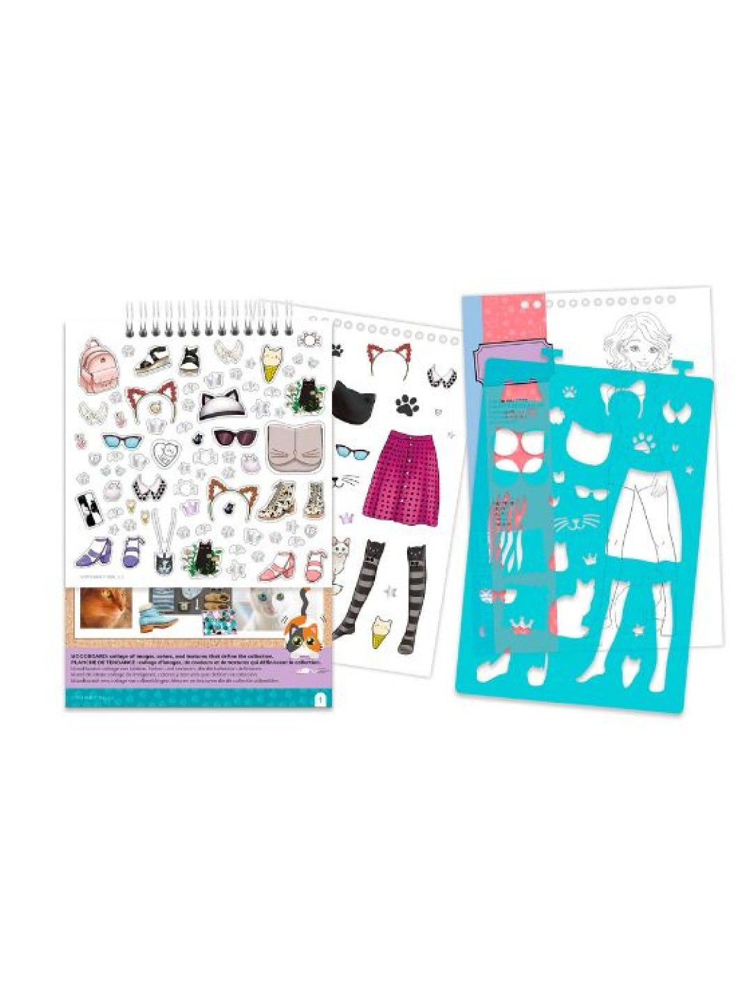 Make It Real Fashion Design Sketchbook - Pretty Kitty (No Color- Image 4)