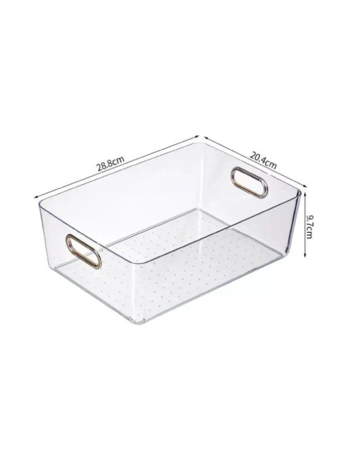 Mamei Acrylic Transparent Storage Organizer Box with Hold handles - Medium