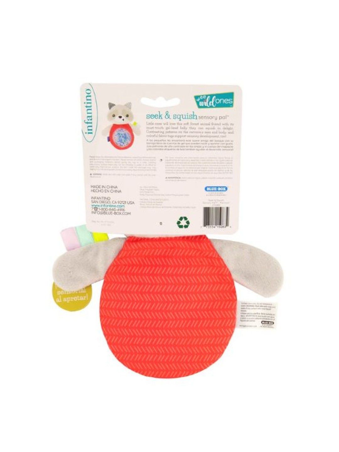 Infantino Seek & Squish Gel-Pouch Pal (Raccoon) (No Color- Image 3)
