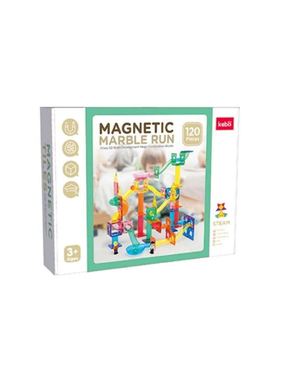 Kebo Magnetic Marble Run (120pcs) (No Color- Image 4)