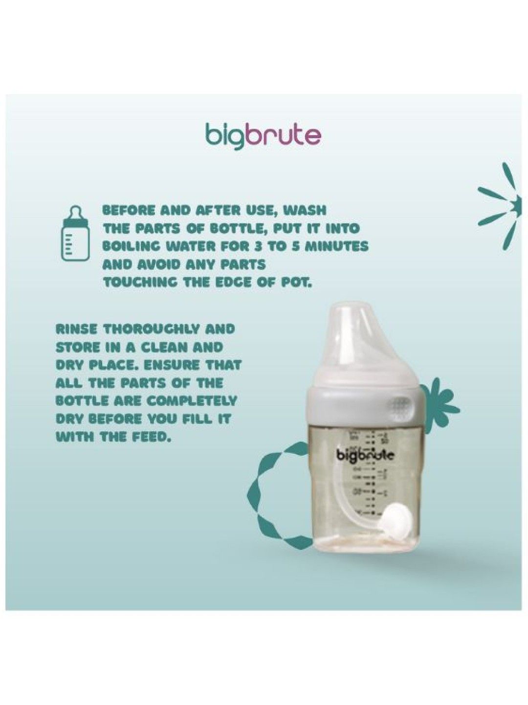Big Brute PPSU Baby Bottle (150ml) (Gray- Image 4)