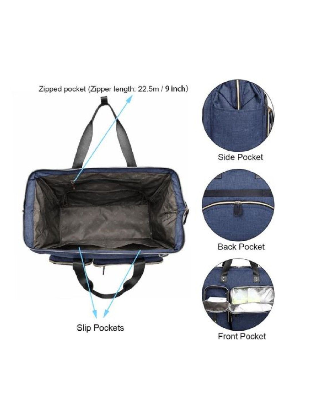 Colorland Diaper Tote Bag (TT199) (Blue- Image 4)