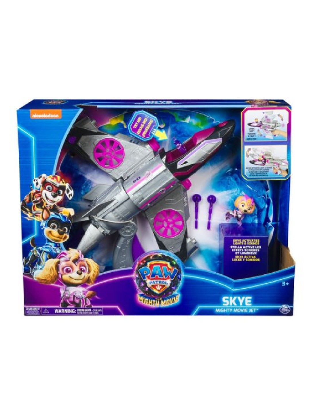 Paw Patrol Mighty Movie Vehicle Skye Deluxe (Multicolor- Image 4)