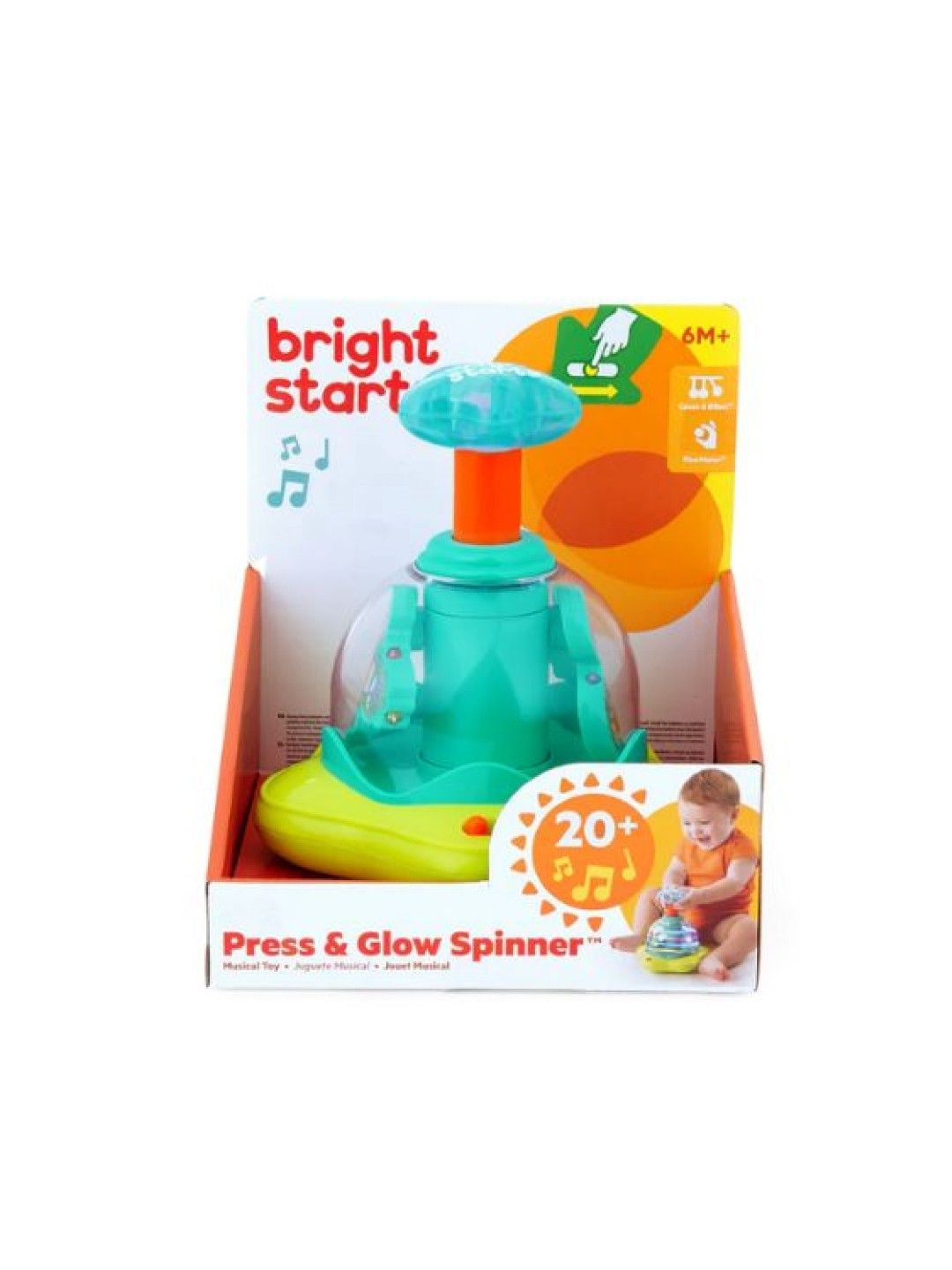 Bright Starts Press & Glow Spinner (Multicolor- Image 2)
