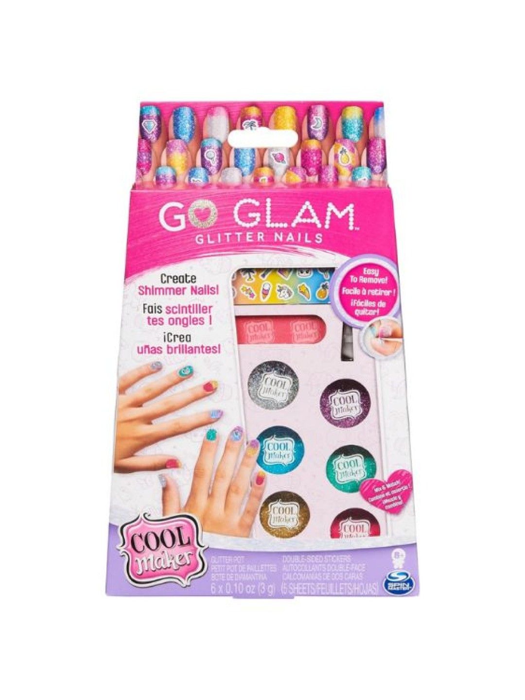 Go Glam Glitter Nails DIY Activity Kit Manicures (Multicolor- Image 4)