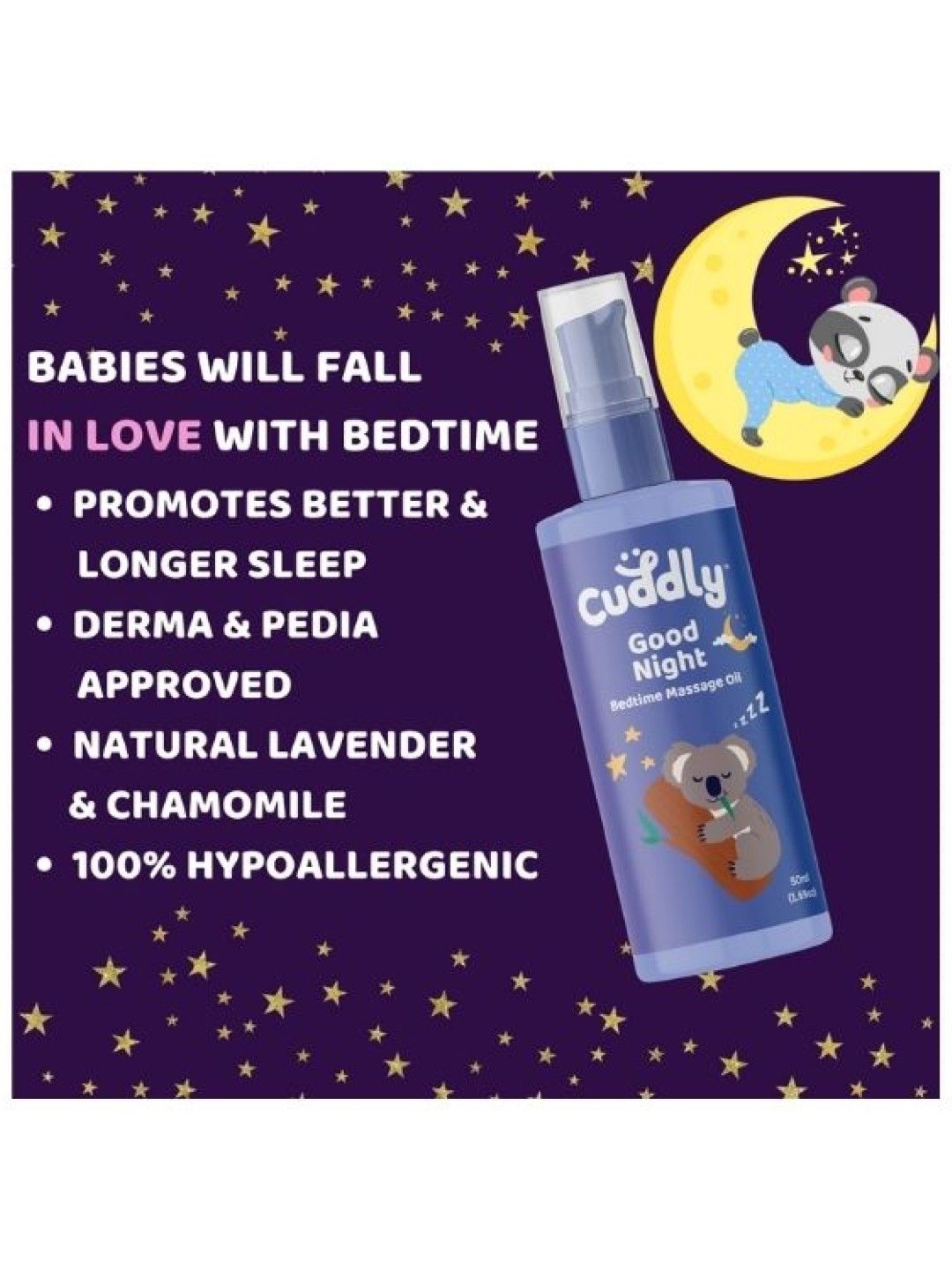 Cuddly Good Night Natural Lavender Bedtime Massage Oil (50ml) (No Color- Image 4)