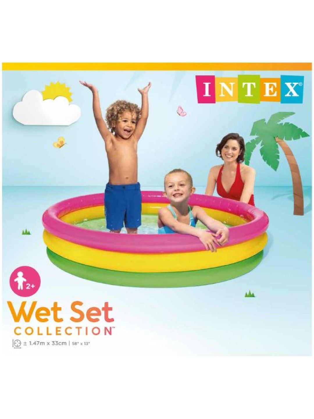 Intoyz Sunset Glow Pool 3-ring with Inflatable Floor Shelf Box (No Color- Image 4)