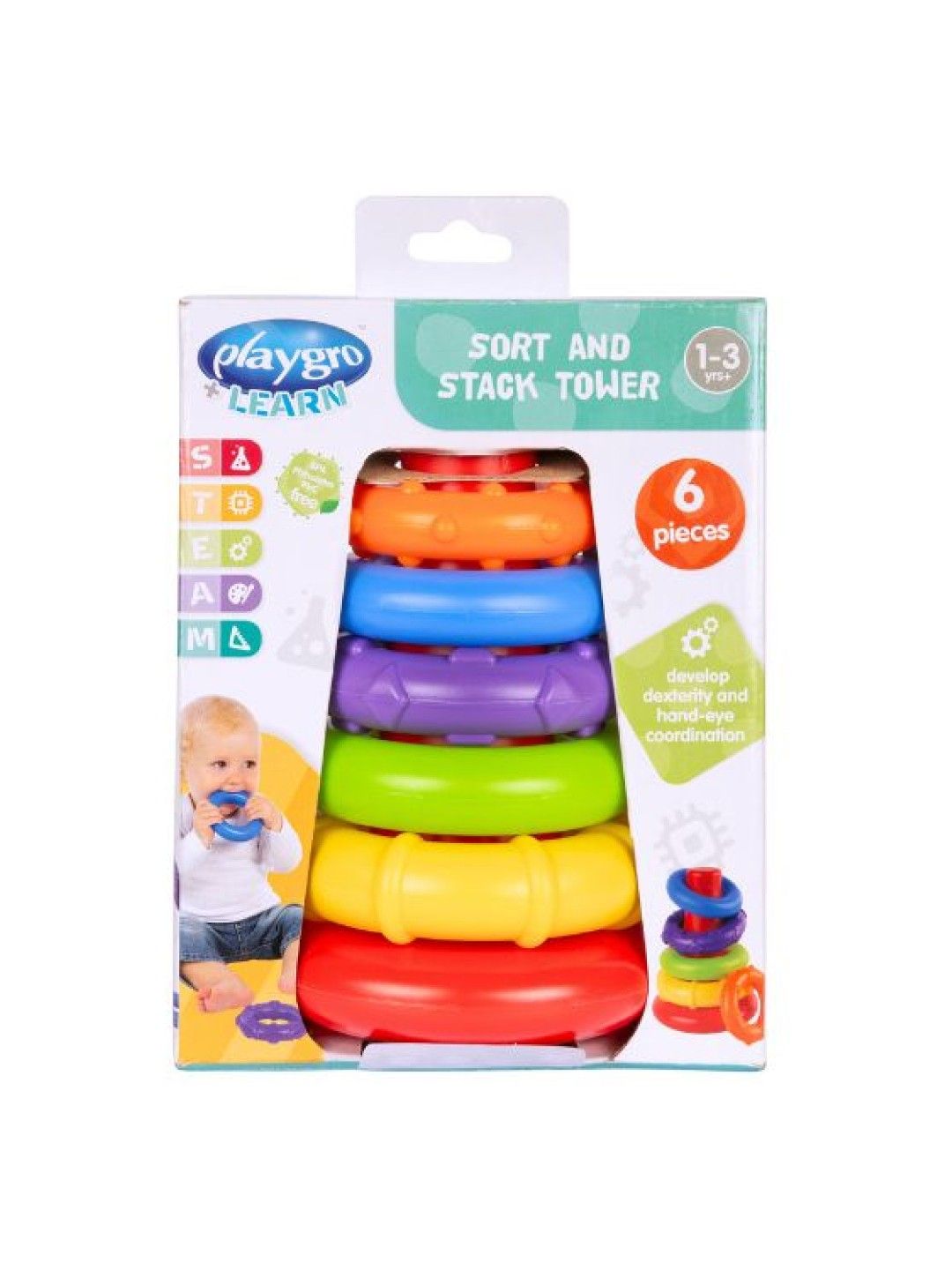 Playgro Sort And Stack Tower (No Color- Image 4)