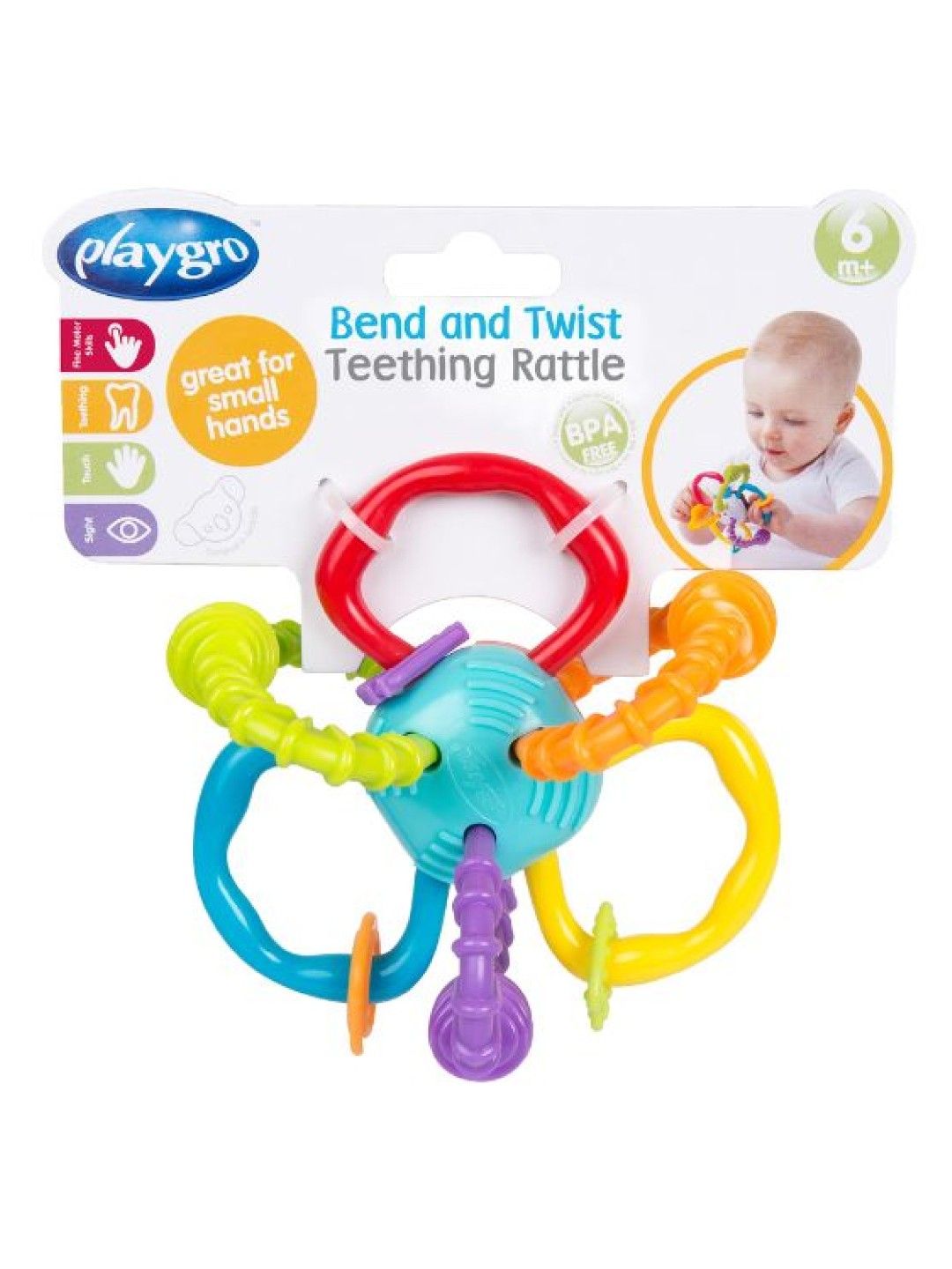 Playgro Junyju Bend & Twist Teething Rattle (No Color- Image 4)