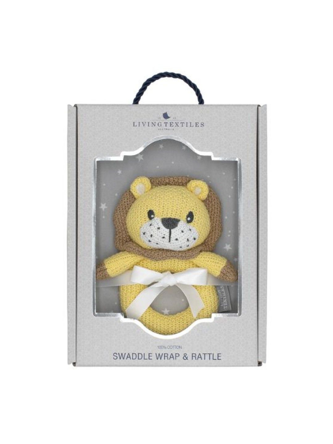 Living Textiles Jersey Swaddle & Rattle Gift Set - Stars/Lion (No Color- Image 2)