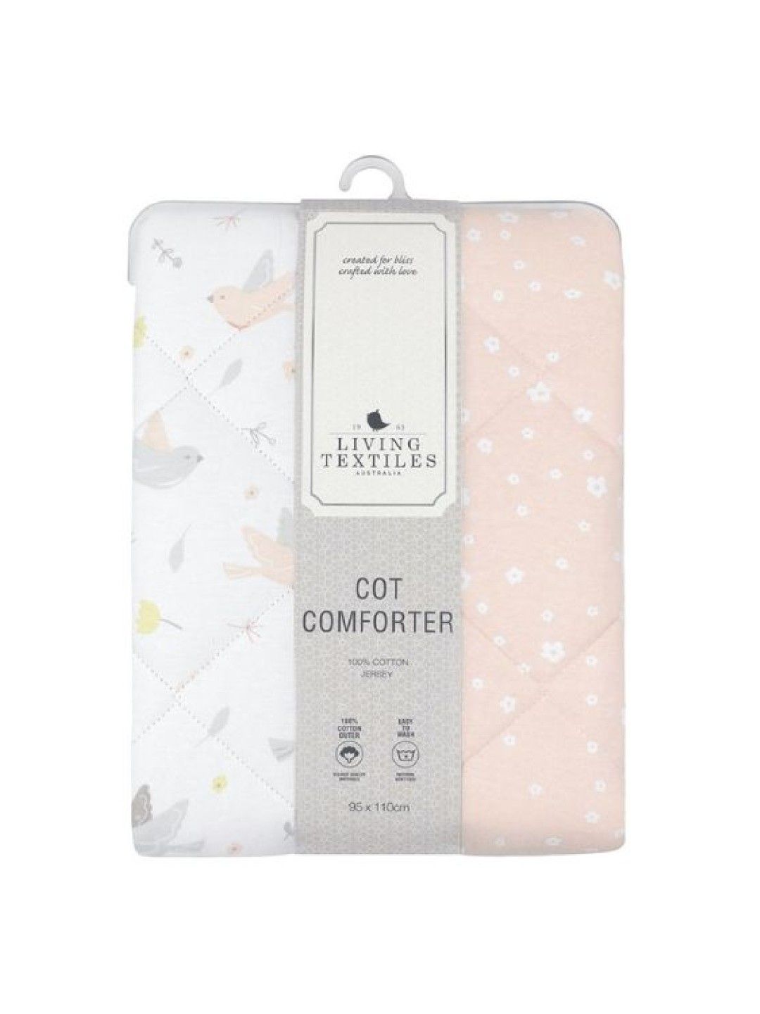 Living Textiles Jersey Cot Comforter - Ava/Floral (No Color- Image 4)