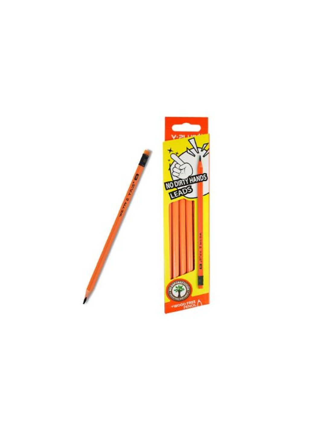 Y-PLUS+ WE-TRI Wood Pencil with Eraser (12pcs) (No Color- Image 4)