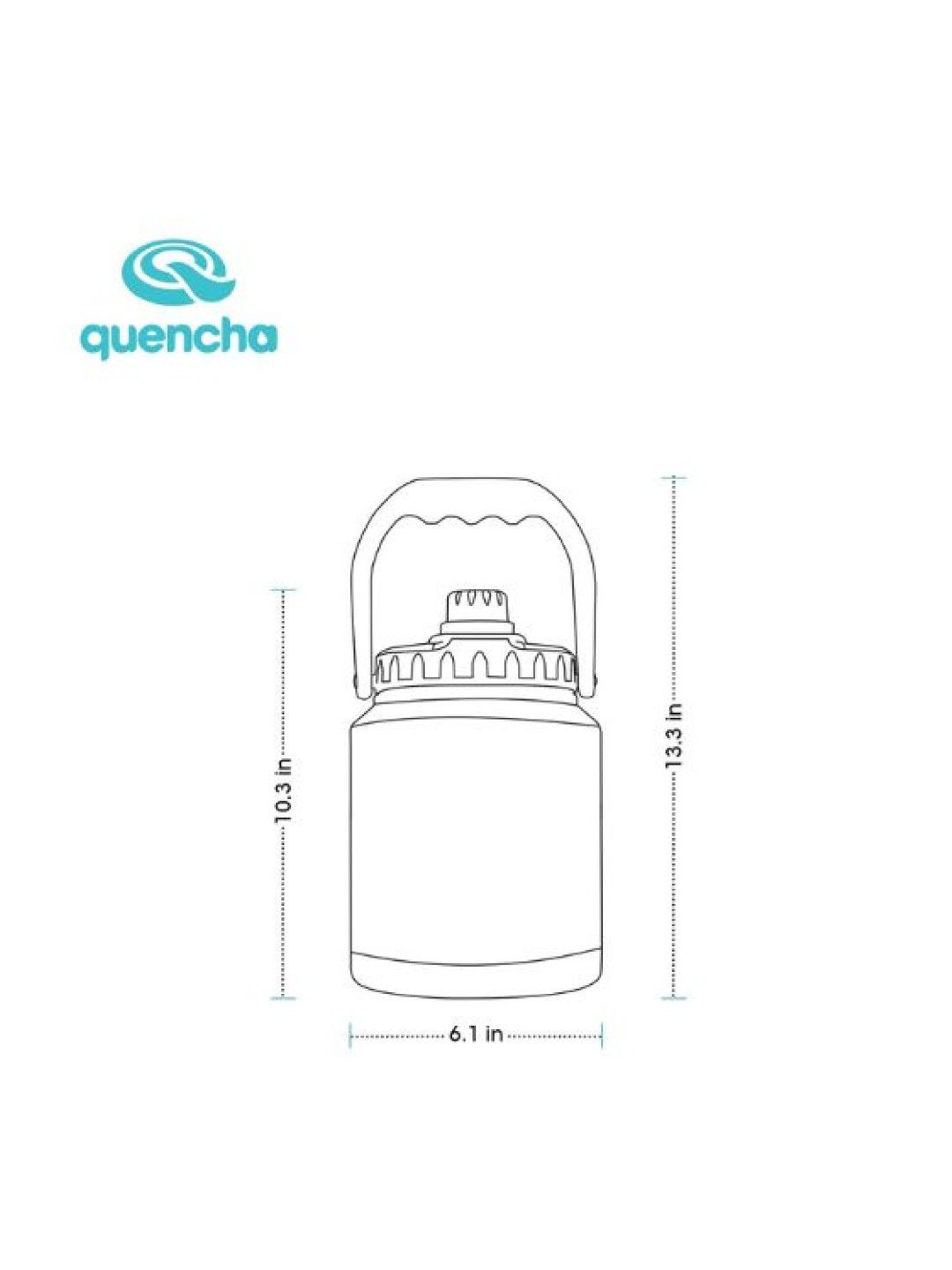 Sunbeams Lifestyle QUENCHA Premium Insulated Water Jug (2100ml) (Snow- Image 3)