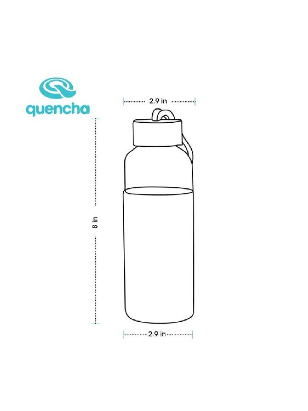 Sunbeams Lifestyle QUENCHA Premium Glass Water Bottle (500ml) with Silicon Sleeve (Sand- Image 3)