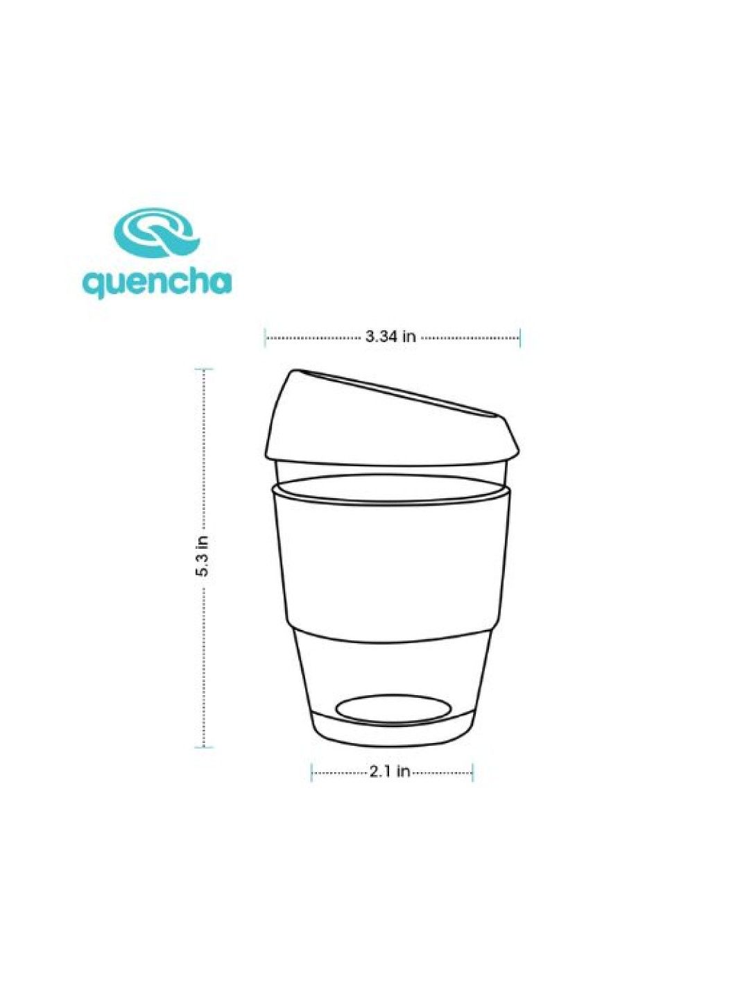 Sunbeams Lifestyle QUENCHA Premium Glass Coffee Cup (330ml) with Silicon Sleeve (Sand- Image 3)