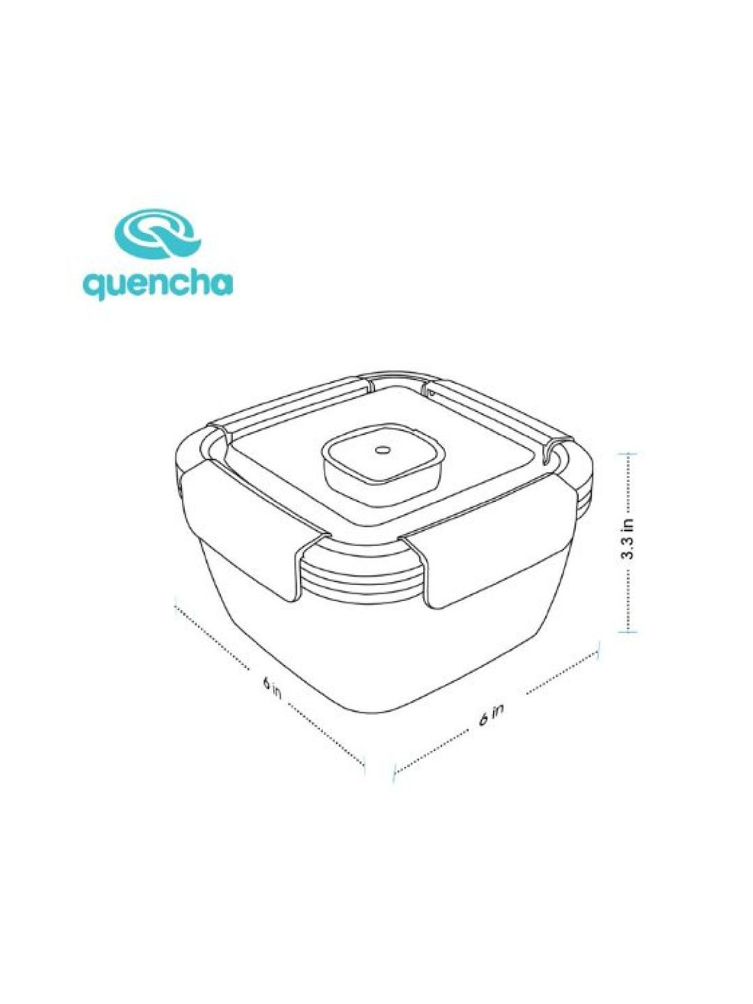 Sunbeams Lifestyle QUENCHA Premium Lunch Box (1100ml) (Snow- Image 3)