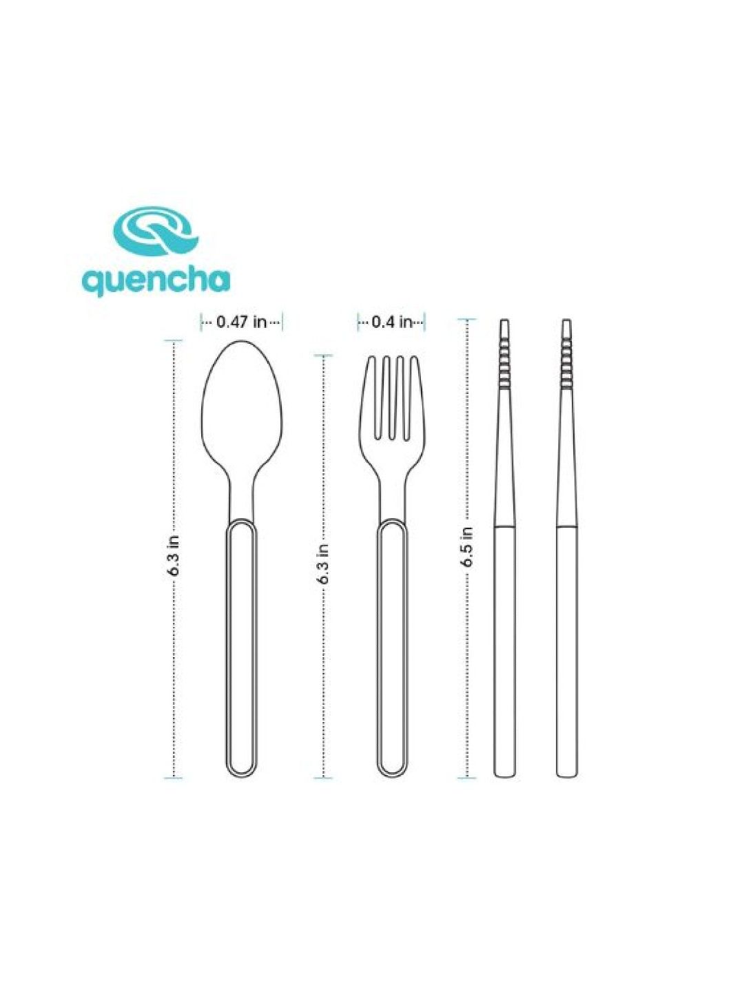 Sunbeams Lifestyle QUENCHA Premium Portable Cutlery Set Flatware (Snow- Image 3)