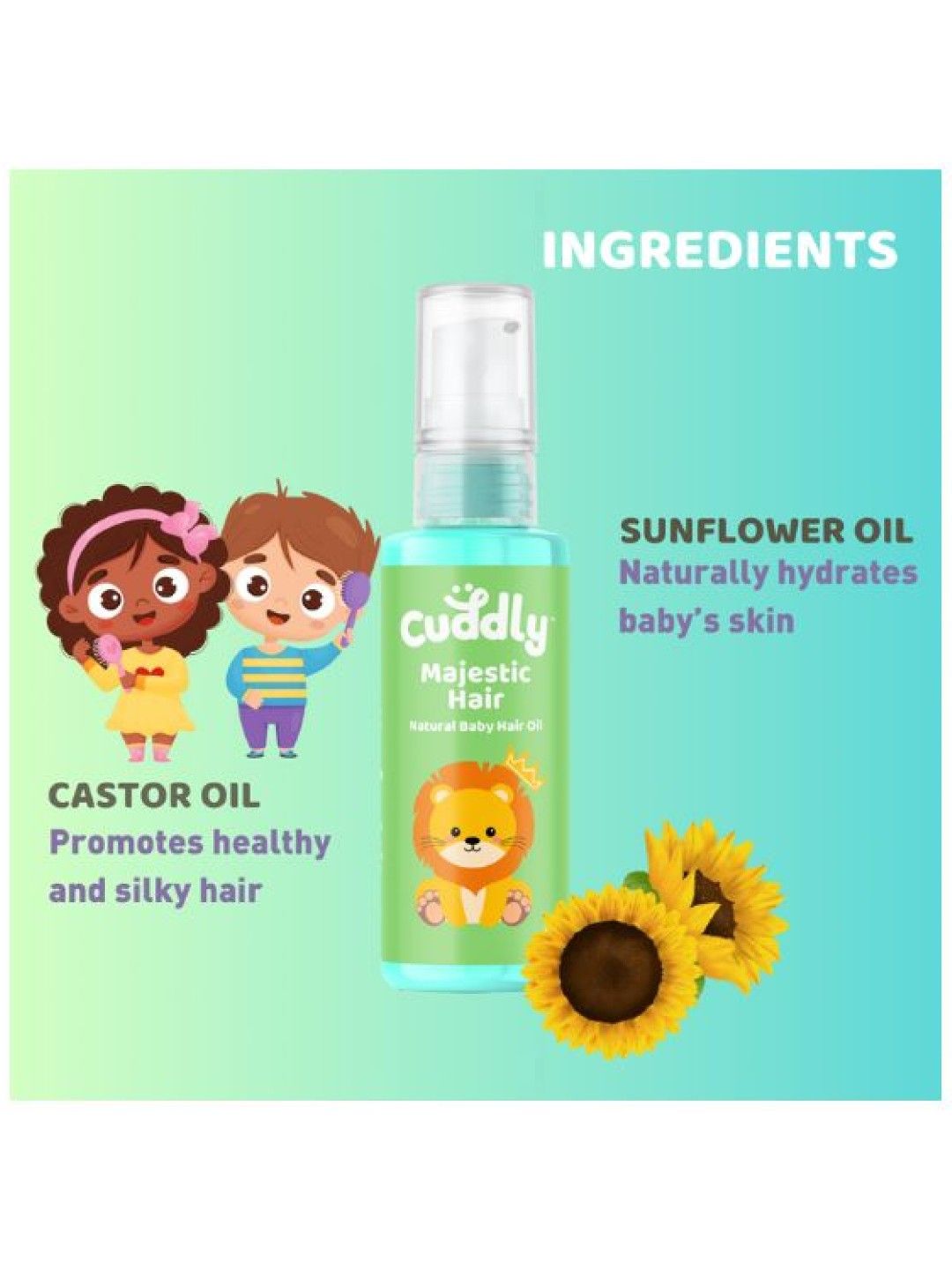 Cuddly Organic Majestic Hair Natural Baby Hair Oil (50ml) (No Color- Image 4)