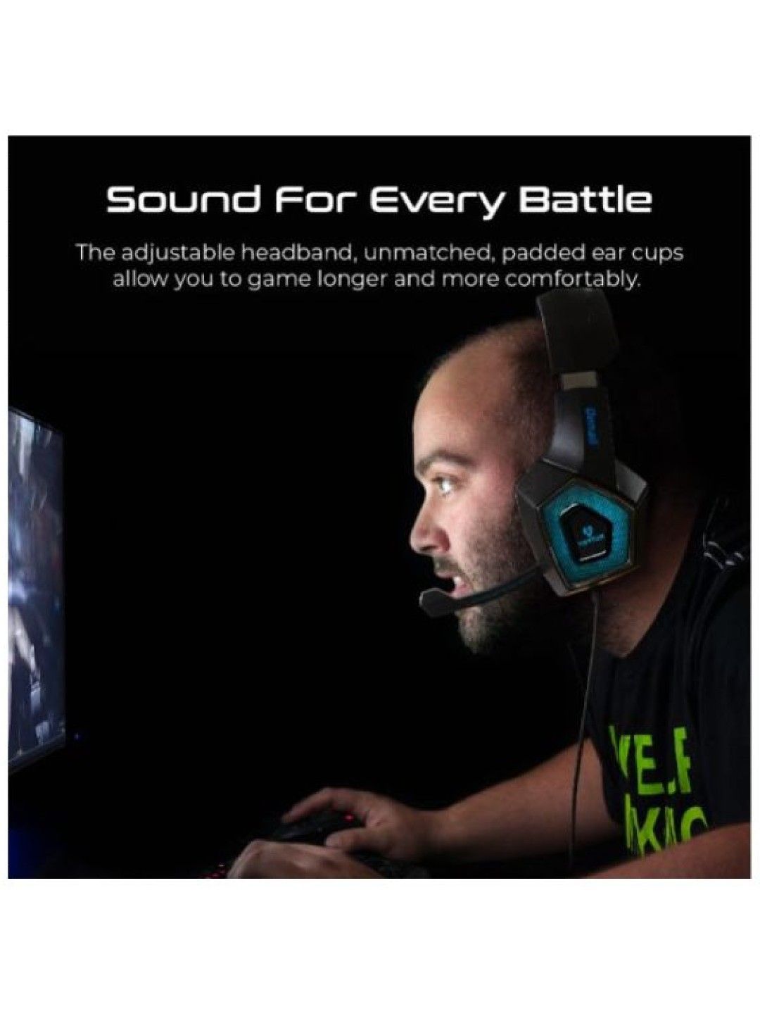 Vertux DENALI High Fidelity Surround Sound Gaming Headset (Blue- Image 4)