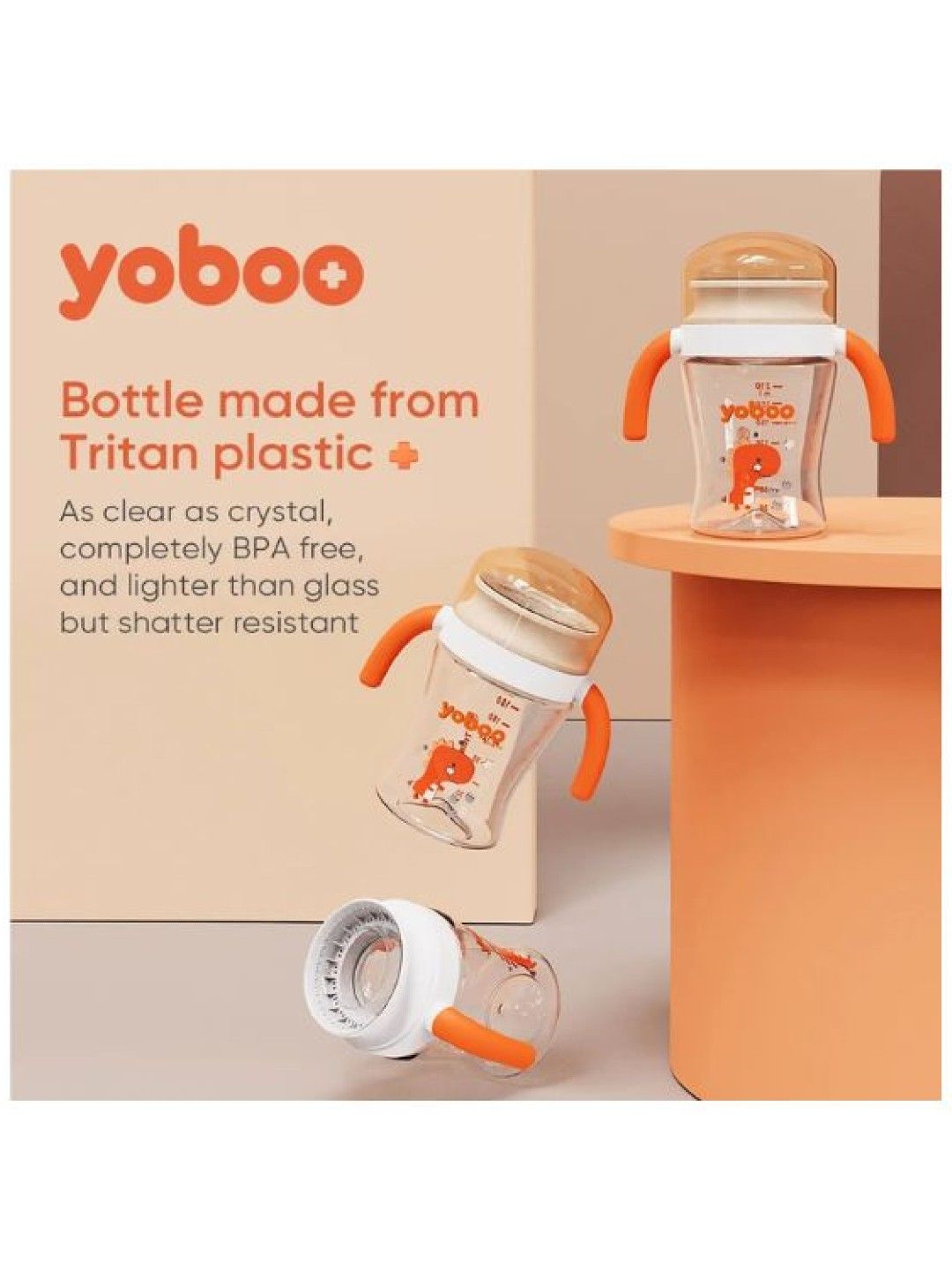 Yoboo Flat Lid Toddler Sippy Cup (210ml) (No Color- Image 4)