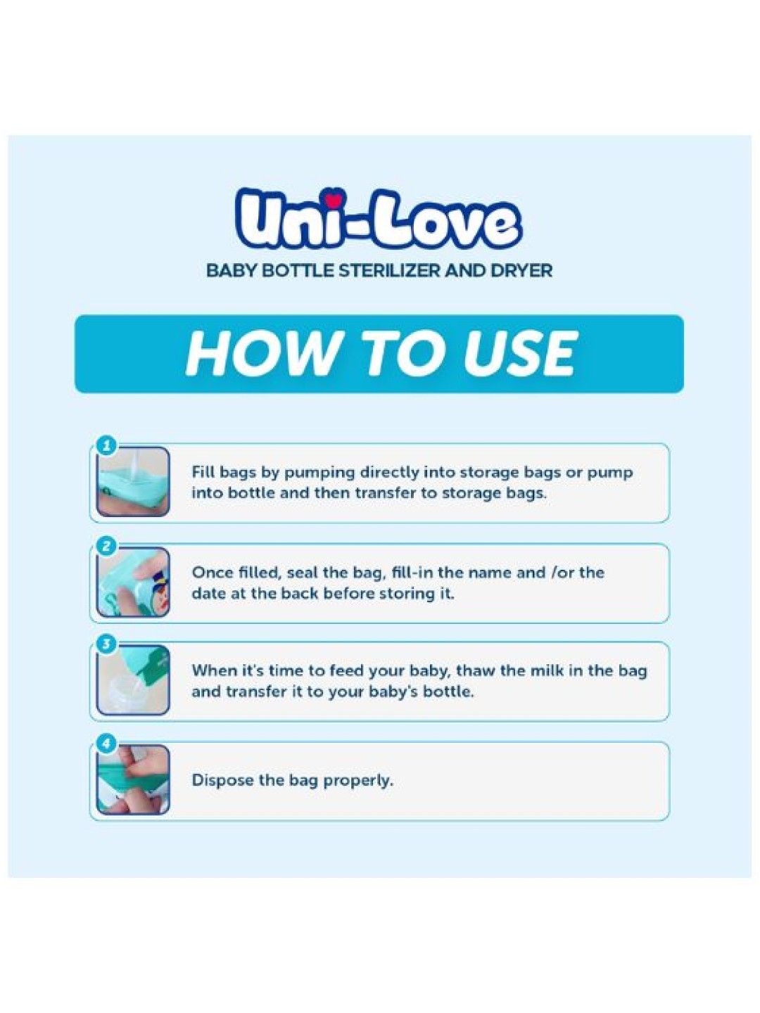 Uni-love Green Breastmilk Storage Bags 200ml (Pack of 2) (No Color- Image 4)