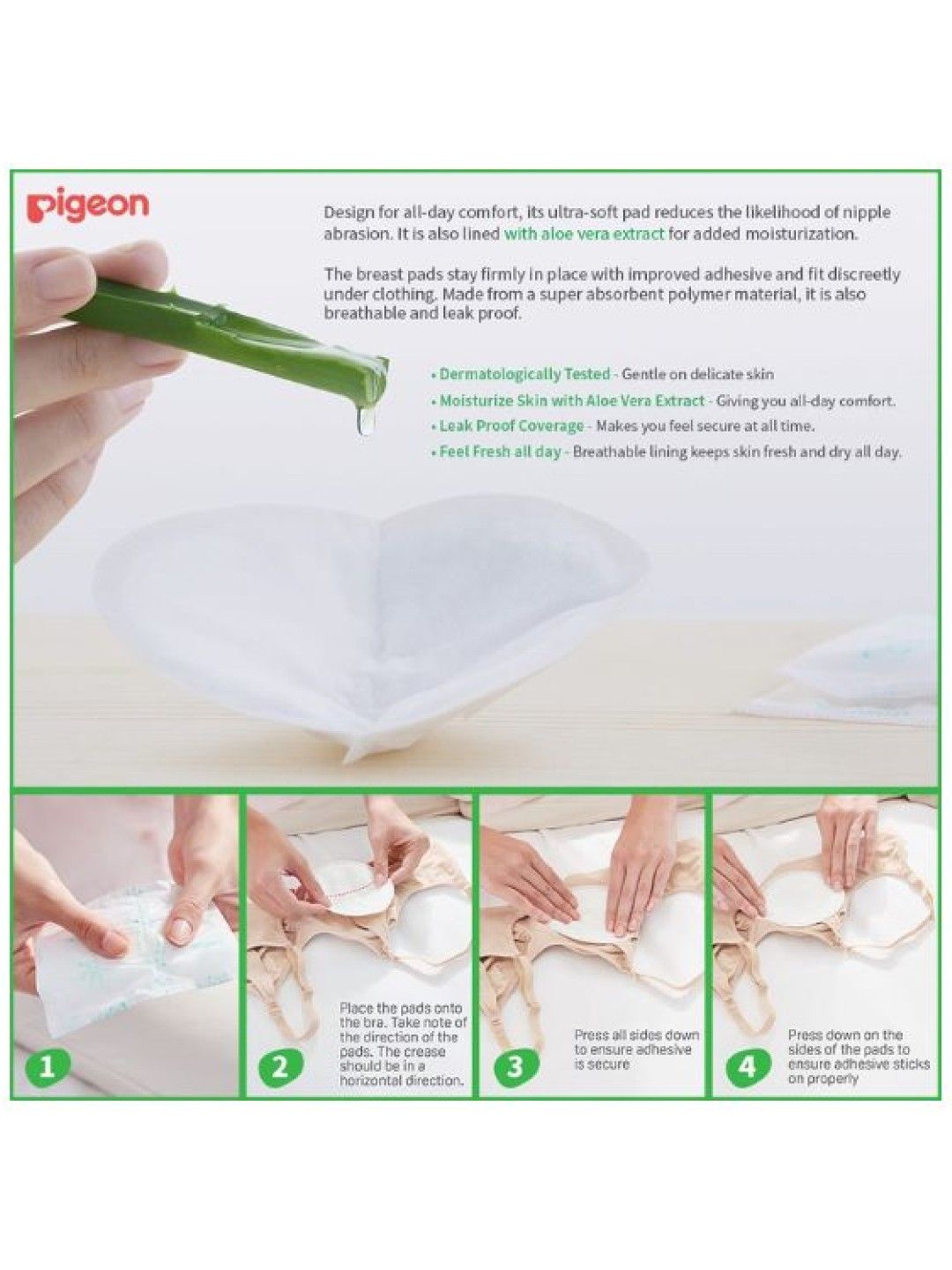 Pigeon Breast Pad Aloe Vera (30pcs/Box) (No Color- Image 4)