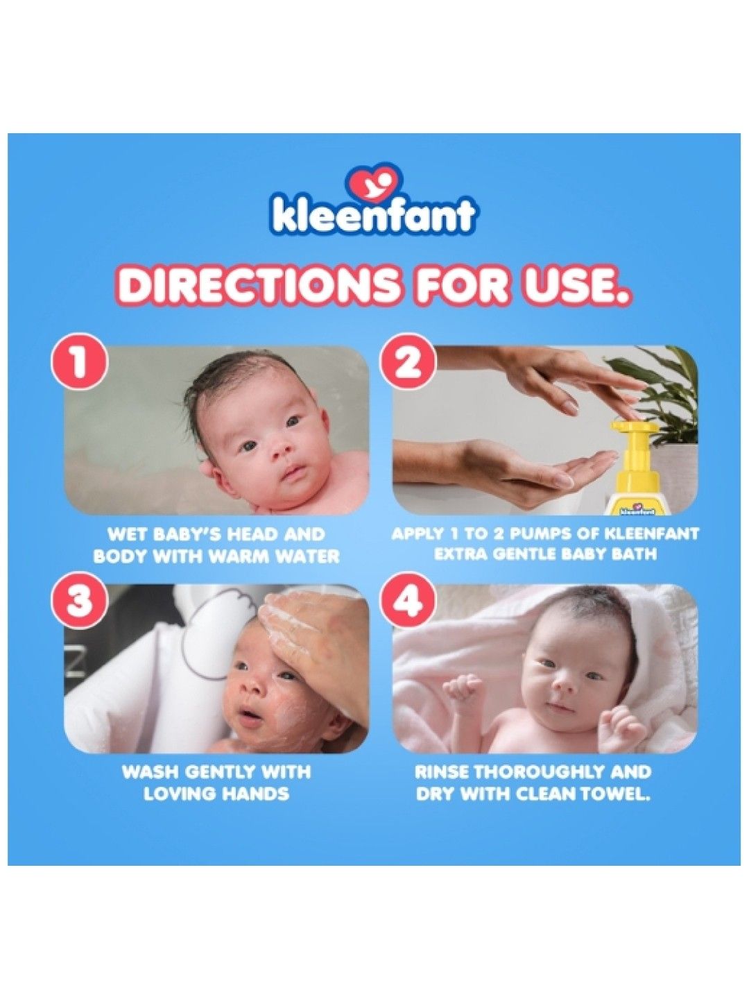 Kleenfant Head to Toe Newborn Baby Bath (300ml) (No Color- Image 4)