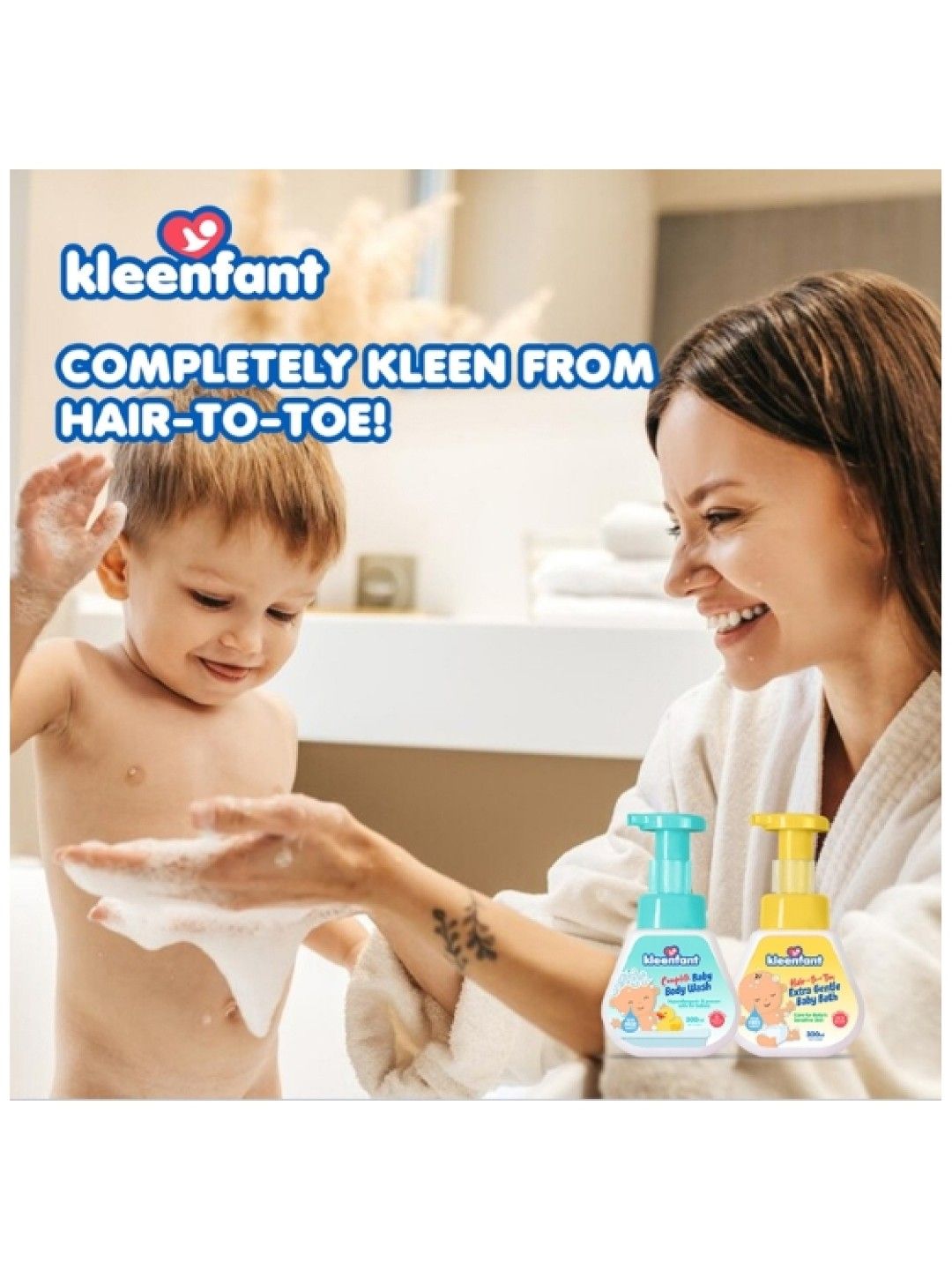 Kleenfant Head to Toe Toddler Baby Bath (300ml) (No Color- Image 4)