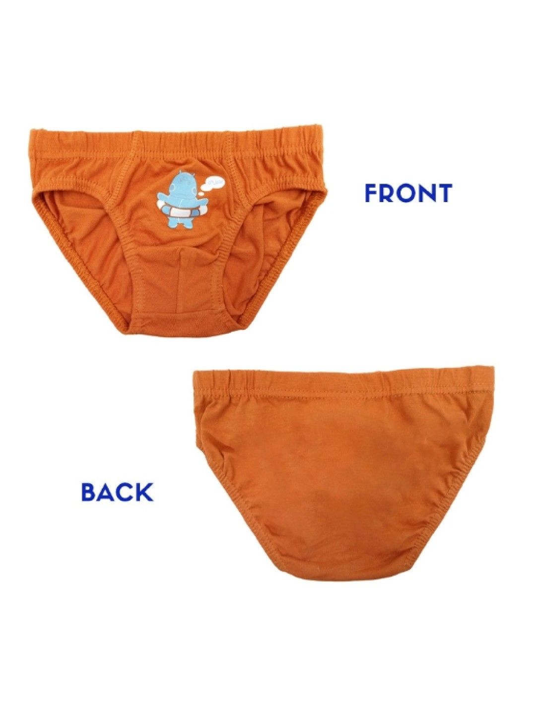 Enfant Toddler Boys Brief (3 pcs) (Gray, Orange & Blue- Image 4)