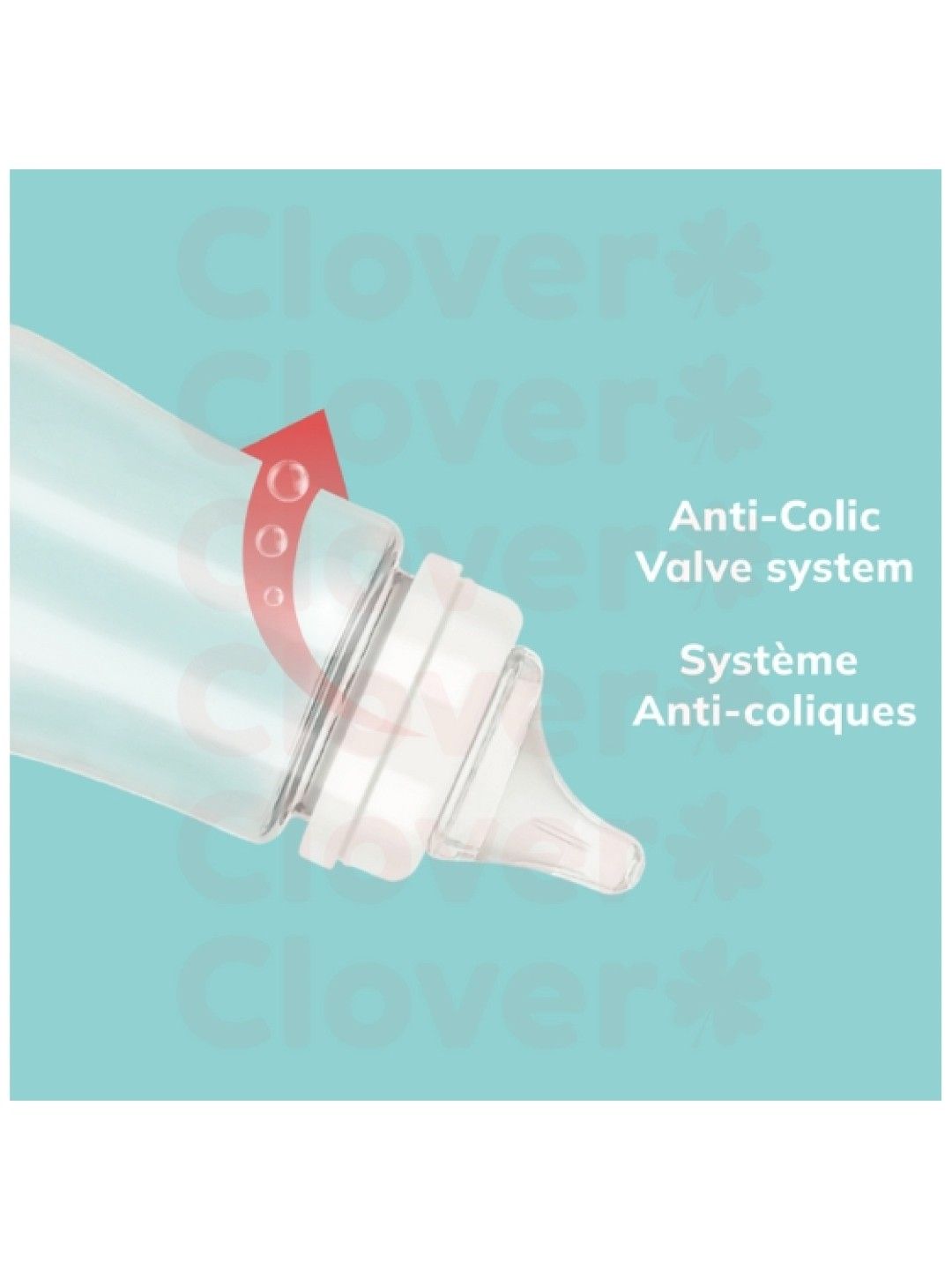 Clover Anti-Colic Baby Bottle 6oz/180ml (No Color- Image 4)