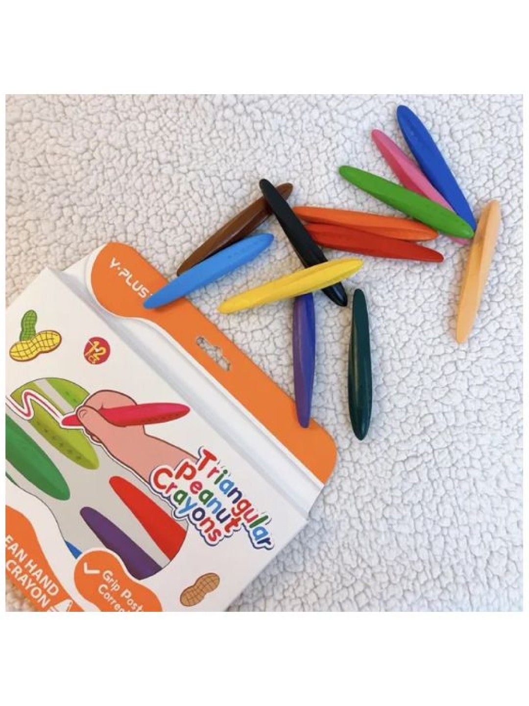 Y-PLUS+ Triangular Peanut Crayons (24 colors) (No Color- Image 4)