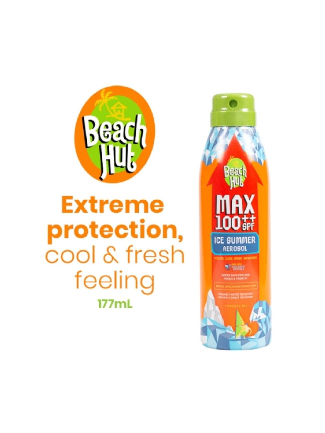 Beach Hut Max 100++ SPF Ice Summer Aerosol Sunscreen Spray (177ml) (No Color- Image 4)