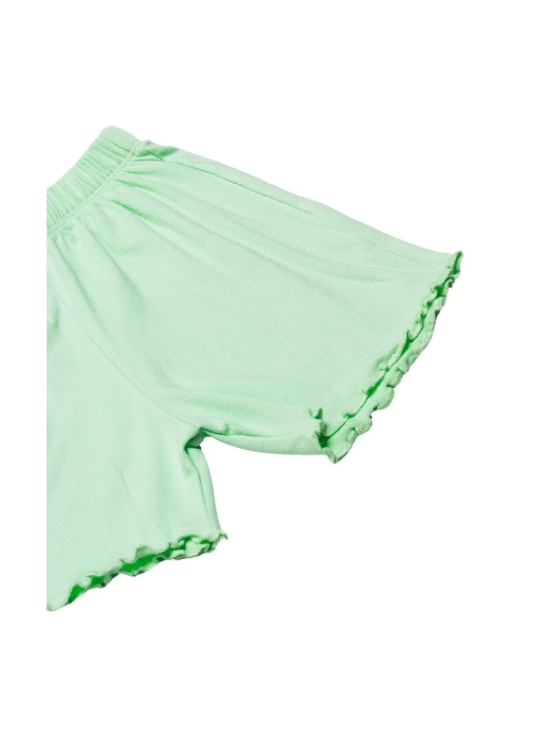 Little Champs Girl's Flutter Sleeve Playwear Set (Green- Image 4)