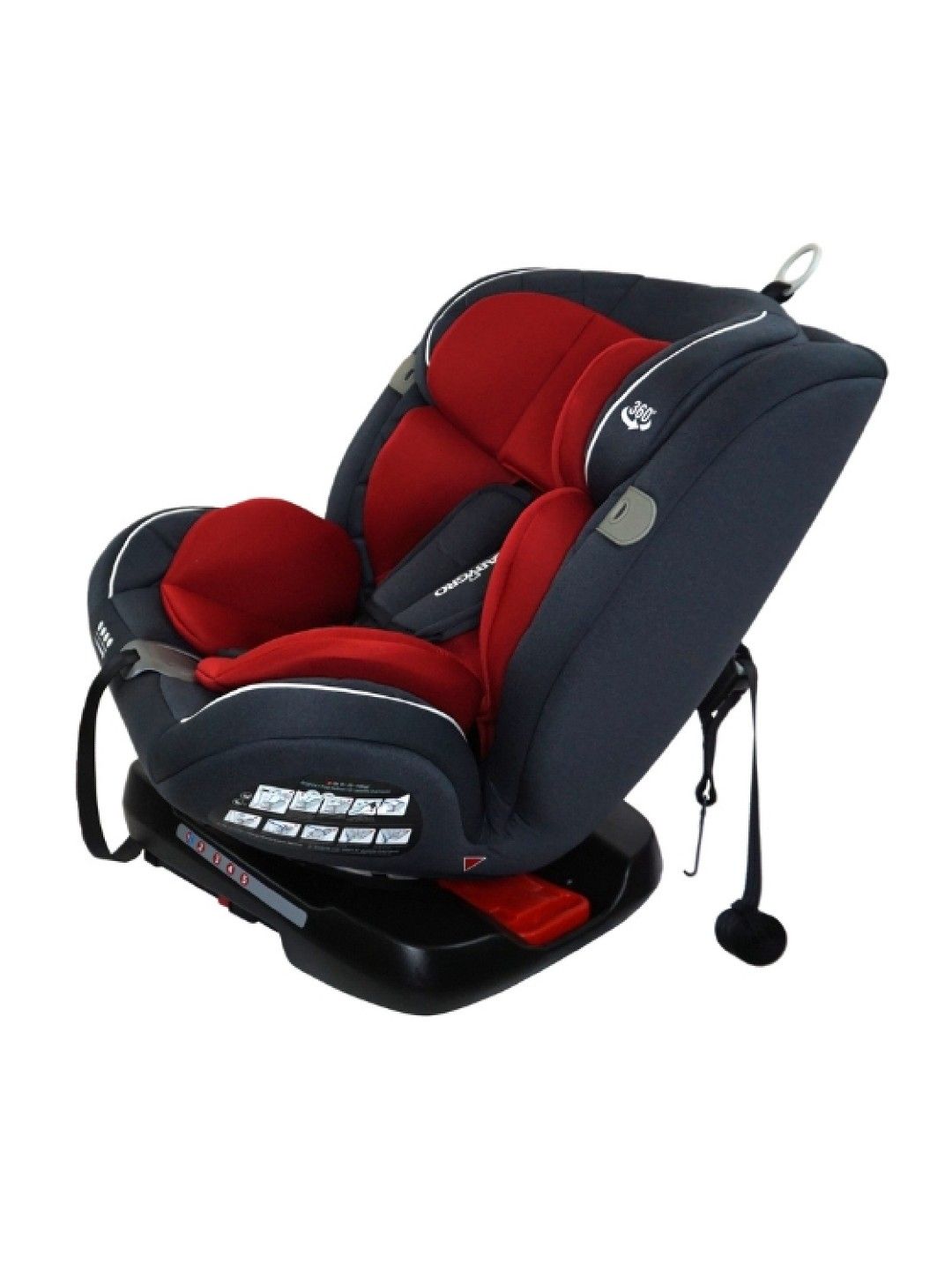 Babygro 360 Rotate Isofix Carseat w/latch (Roam 360) w/ICC - Red (Red- Image 4)