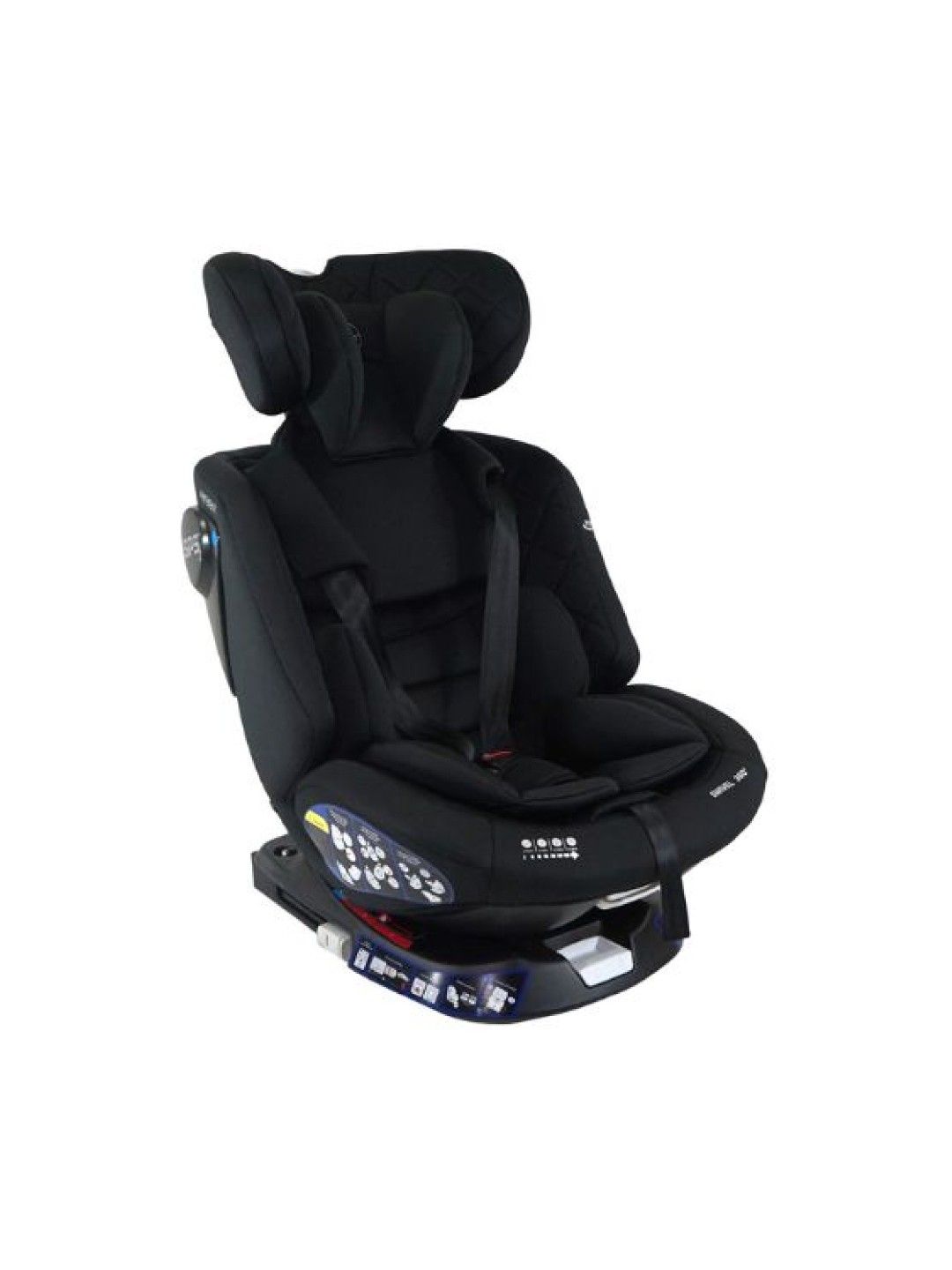 Akeeva 360 Rotate Isofix Carseat w/ Latch and Side Protect (Swivel) w/ ICC - Black (Black- Image 2)