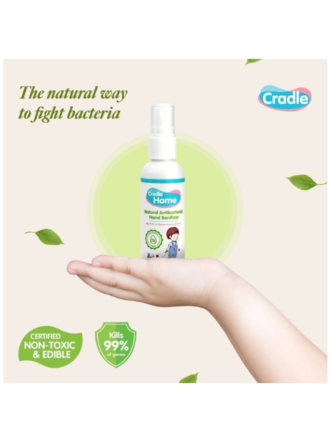 Cradle Home Natural Hand Sanitizer (50ml) (No Color- Image 4)
