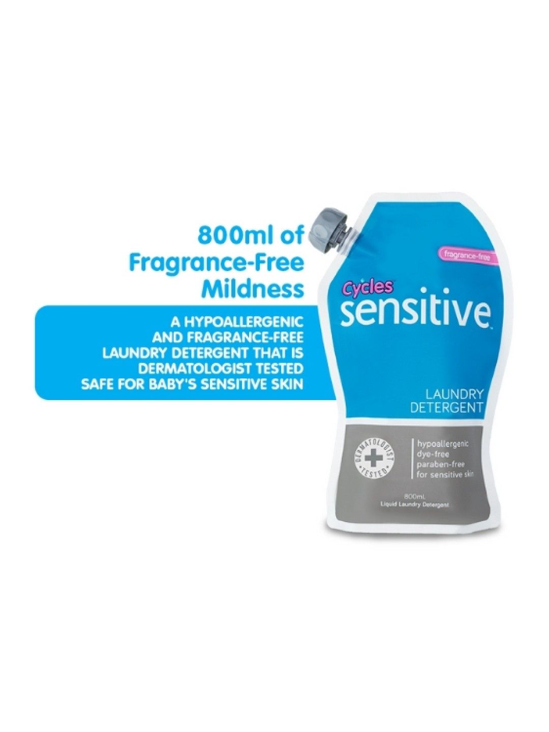 Cycles Sensitive Laundry Detergent Daypack (800ml) (No Color- Image 4)