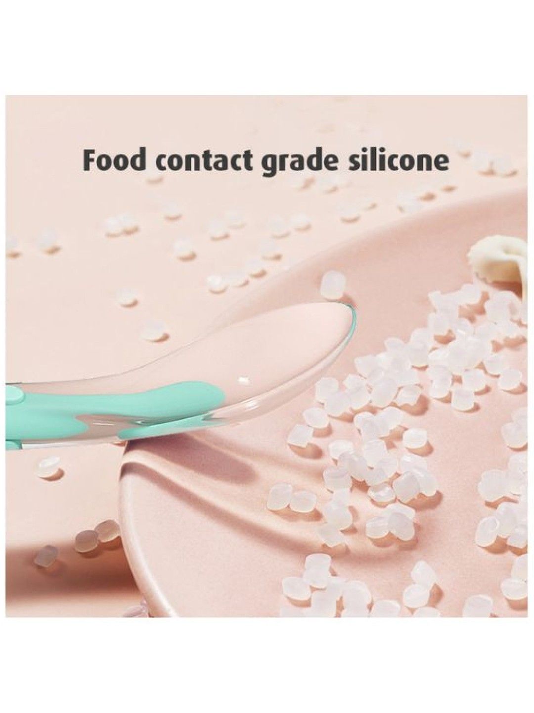 BabyPro Soft Silicone Baby Feeding Spoon Candy Color 2pcs (Blue-Pink- Image 4)